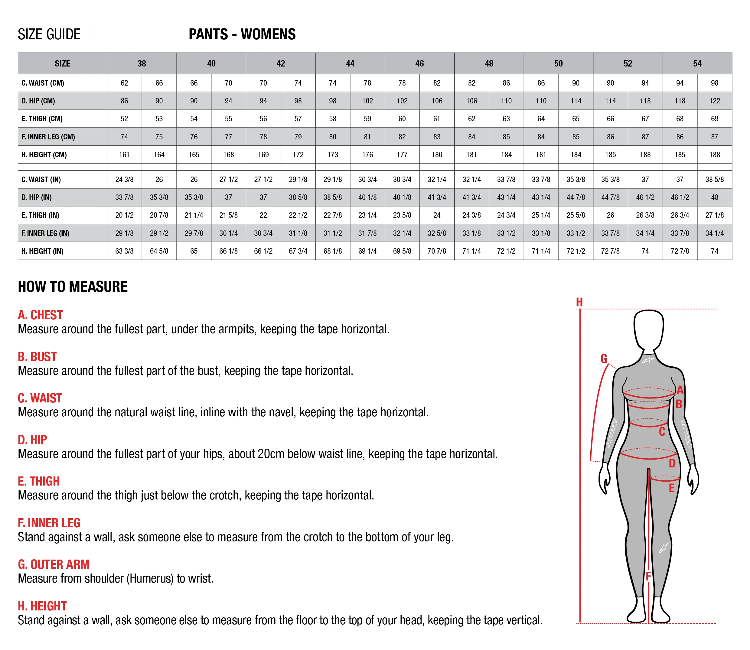 Guide des tailles